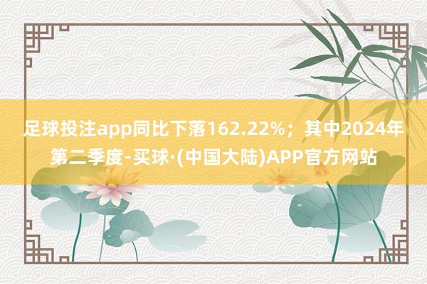 足球投注app同比下落162.22%；其中2024年第二季度-买球·(中国大陆)APP官方网站