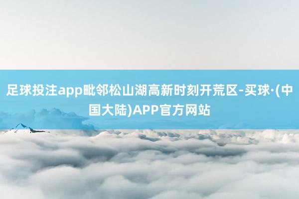 足球投注app毗邻松山湖高新时刻开荒区-买球·(中国大陆)APP官方网站