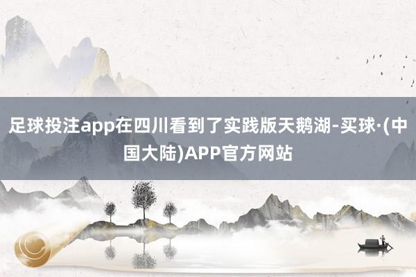 足球投注app在四川看到了实践版天鹅湖-买球·(中国大陆)APP官方网站