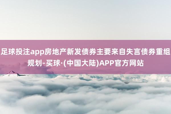 足球投注app房地产新发债券主要来自失言债券重组规划-买球·(中国大陆)APP官方网站