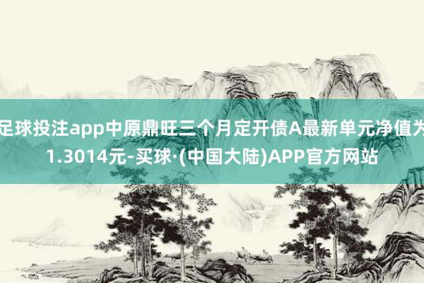 足球投注app中原鼎旺三个月定开债A最新单元净值为1.3014元-买球·(中国大陆)APP官方网站