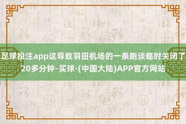 足球投注app这导致羽田机场的一条跑谈临时关闭了20多分钟-买球·(中国大陆)APP官方网站