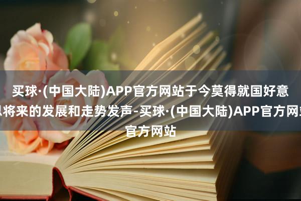 买球·(中国大陆)APP官方网站于今莫得就国好意思将来的发展和走势发声-买球·(中国大陆)APP官方网站